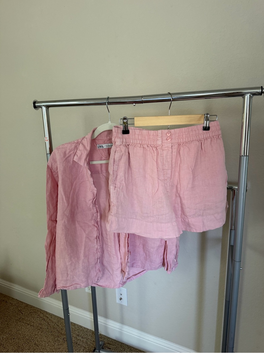 Zara Pink Linen set
